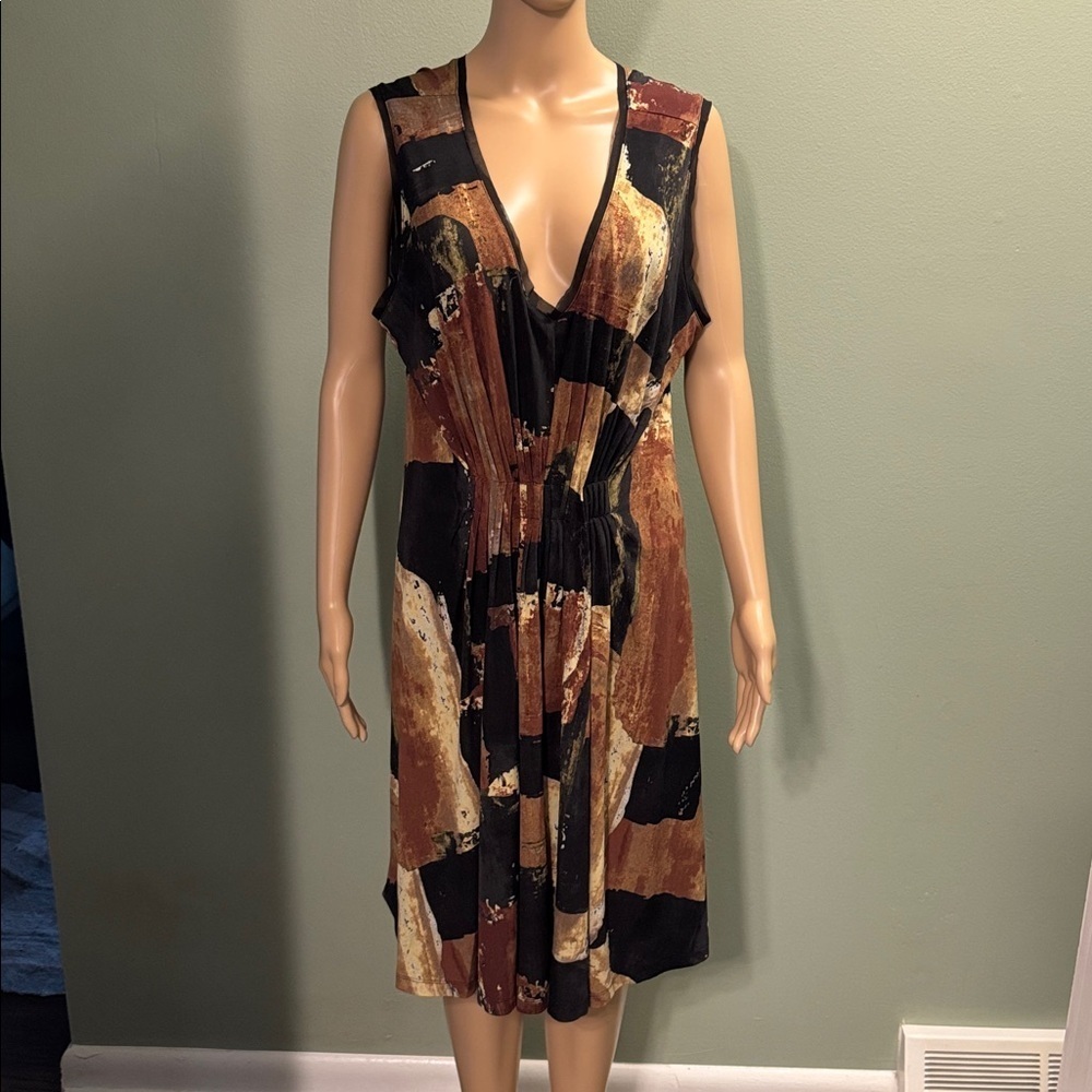 Simply Vera Vera Wang Multicolor Abstract Dress size large